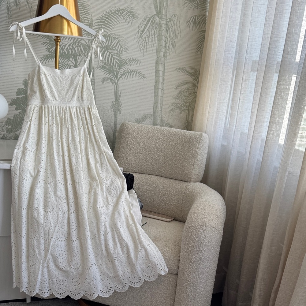Ulla Johnson Cream Eyelet Maxi Dress